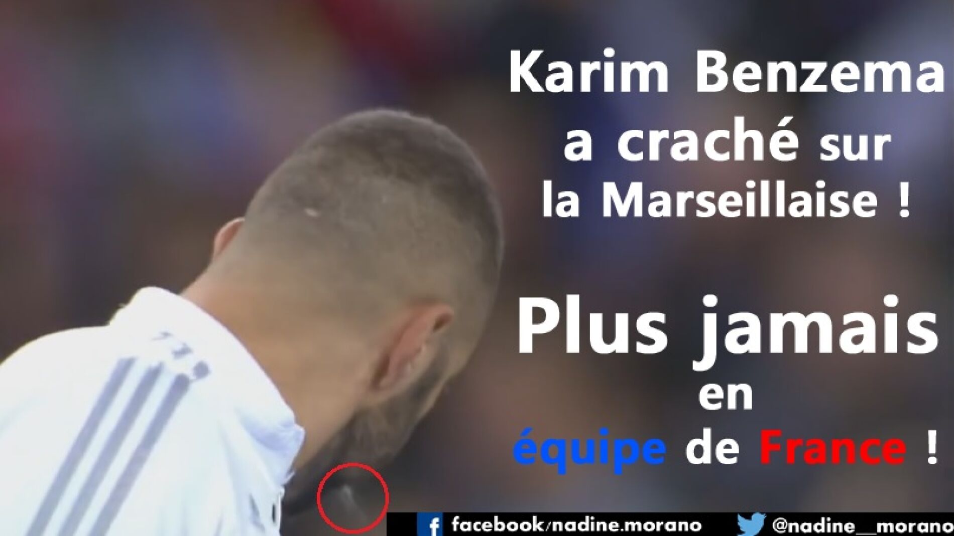 Imagen de Benzema colgada por Nadine Morano en su Facebook