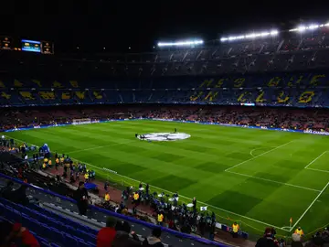 El Camp Nou, antes del Barcelona - Roma El Camp Nou, antes del Barcelona - Roma