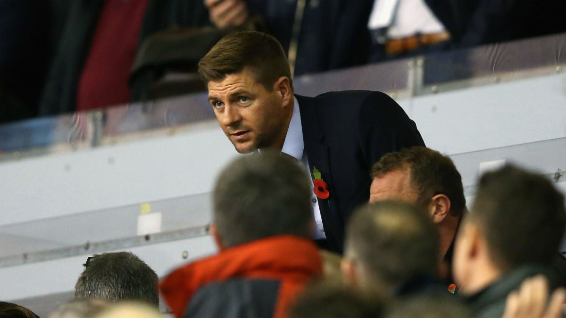 Steven Gerrard, en la grada de Anfield