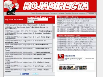 Página web de Rojadirecta Página web de Rojadirecta