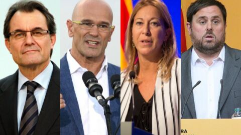 Mas, Romeva, Munt&eacute; y Junqueras