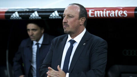 Rafa Ben&iacute;tez, en la banda del Bernab&eacute;u