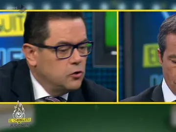 Pique entre Tomás Roncero y Cristóbal Soria en 'El Chiringuito de Jugones'. Pique entre Tomás Roncero y Cristóbal Soria en 'El Chiringuito de Jugones'.