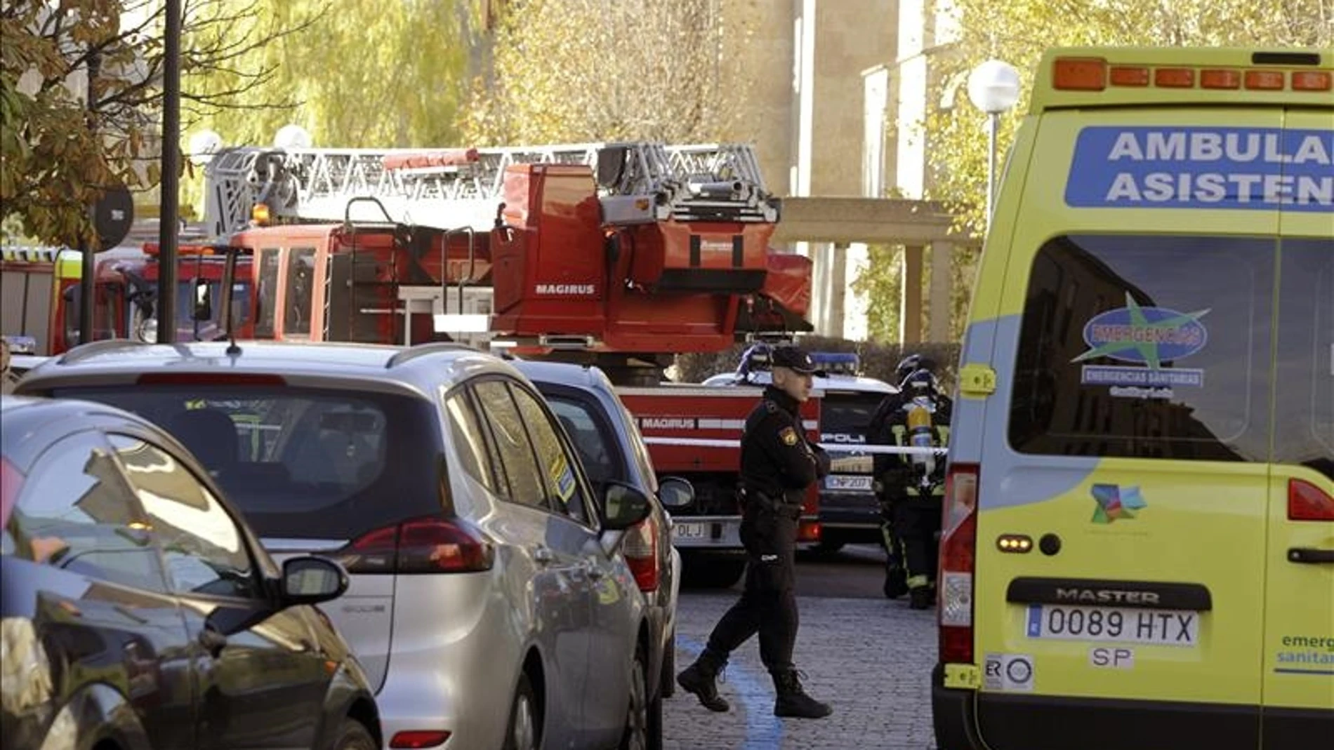 Efectivos sanitarios, de bomberos y de la Policía Local en Salamanca Efectivos sanitarios, de bomberos y de la Policía Local en Salamanca