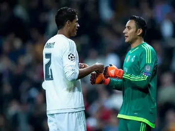 Varane, en un partido junto a Keylor Navas Varane, en un partido junto a Keylor Navas