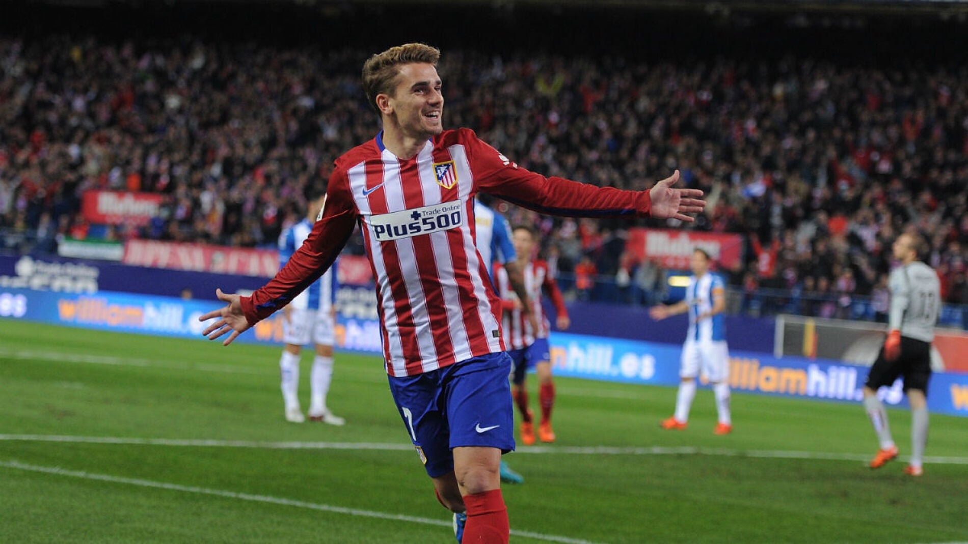 Griezmann celebra su gol ante el Espanyol