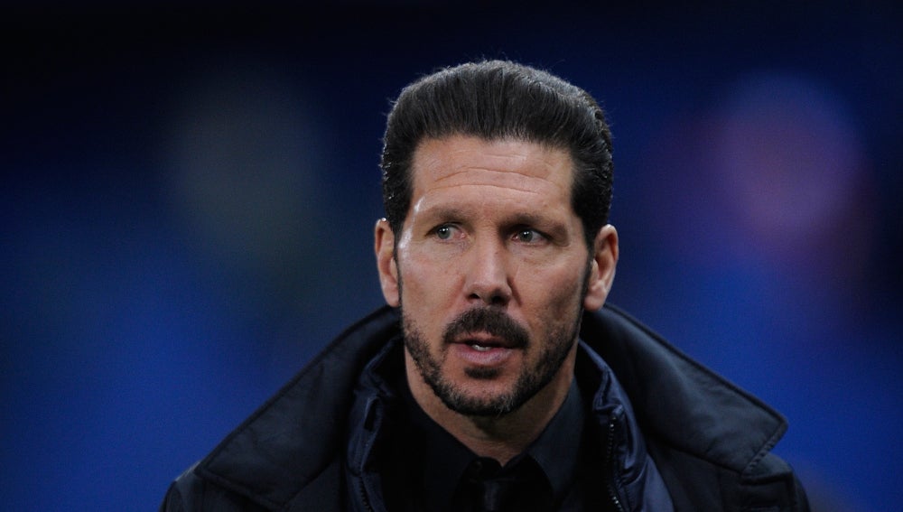 Diego Pablo Simeone, entrenando al Atlético de Madrid