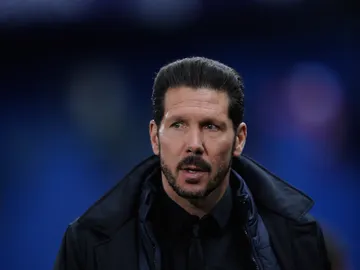 Diego Pablo Simeone, entrenando al Atlético de Madrid Diego Pablo Simeone, entrenando al Atlético de Madrid