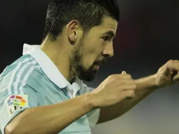 Nolito celebra su gol frente al Sporting Nolito celebra su gol frente al Sporting