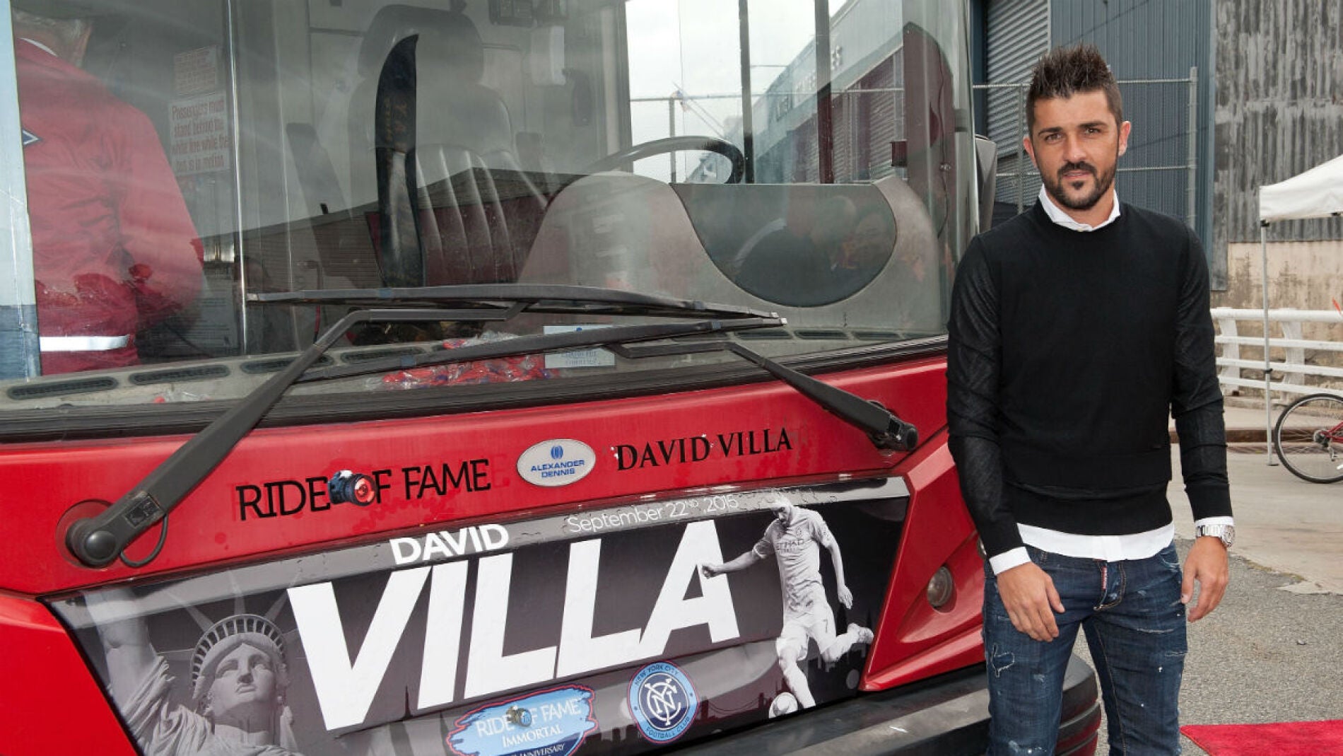 David Villa, en un acto en Nueva York