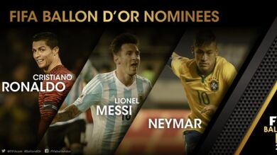 Cristiano, Neymar y Messi, nominados al Balón de Oro