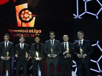Los premieados en la gala de la Liga Los premieados en la gala de la Liga