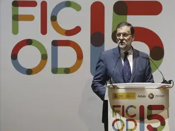 Mariano Rajoy, durante la inauguración de Ficod 2015 Mariano Rajoy, durante la inauguración de Ficod 2015