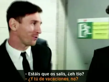 Leo Messi y Marc Márquez dialogan antes de la gala de los premios de la Liga Leo Messi y Marc Márquez dialogan antes de la gala de los premios de la Liga