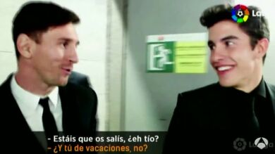 Leo Messi y Marc Márquez, antes de la gala de la Liga: 