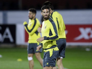 Musacchio, durante un entrenamiento del Villarreal de esta temporada