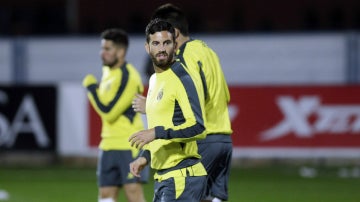 Musacchio, durante un entrenamiento del Villarreal de esta temporada