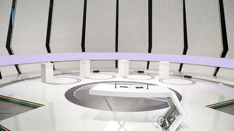 Plató del Debate Decisivo que se celebrará en Atremedia Plató del Debate Decisivo que se celebrará en Atremedia
