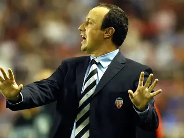 Rafa Benítez durante su etapa como técnico en el Valencia Rafa Benítez durante su etapa como técnico en el Valencia