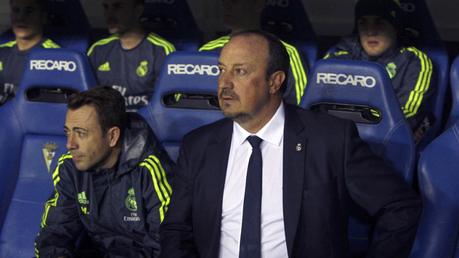 Rafa Ben&iacute;tez, durante el partido contra el C&aacute;diz
