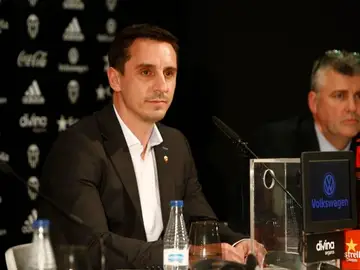 Gary Neville, en su presentación como entrenador del Valencia Gary Neville, en su presentación como entrenador del Valencia