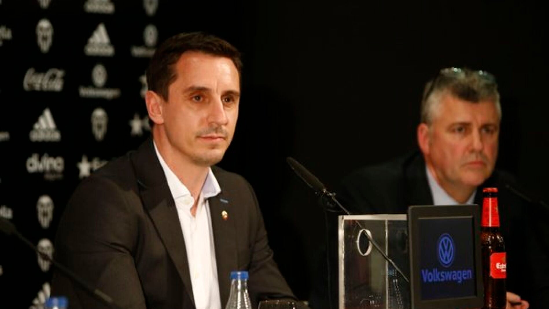 Gary Neville, en su presentaci&oacute;n como entrenador del Valencia