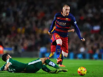 Mathieu, durante un partido con el Barcelona Mathieu, durante un partido con el Barcelona