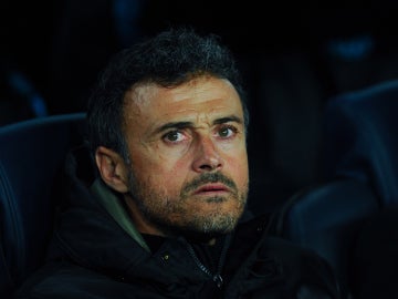 Luis Enrique, dirigiendo al F.C Barcelona