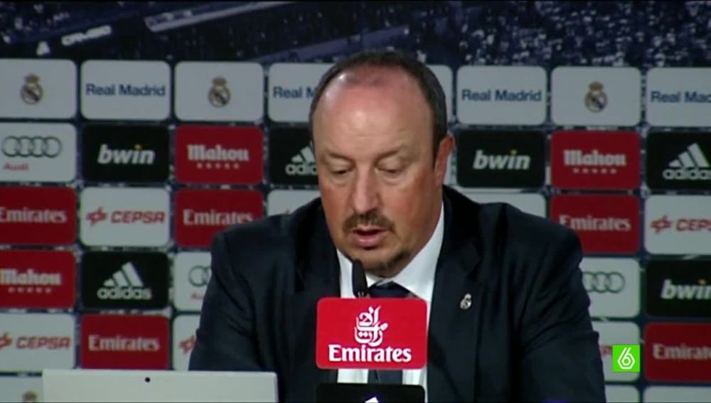 Rafa Benítez, en rueda de prensa tras el partido frente al Getafe