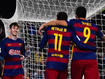 Leo Messi, Luis Suárez y Neymar Leo Messi, Luis Suárez y Neymar