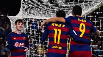 Leo Messi, Luis Suárez y Neymar