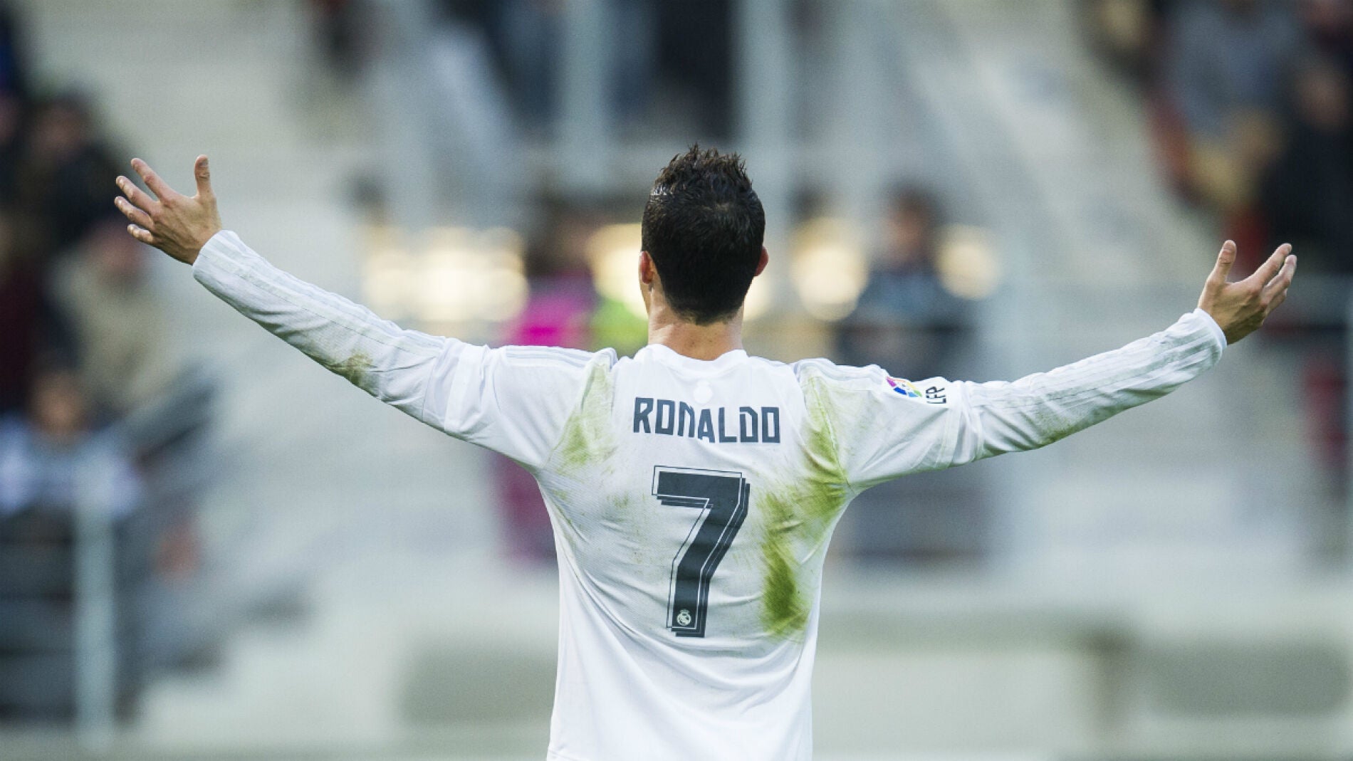 Cristiano celebra un gol con el Real Madrid