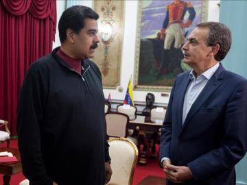 Zapatero con Maduro en Miraflores