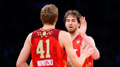 Nowitzki vacila a Gasol por su concurso de los 1.000 partidos en la NBA