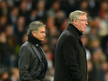 Ferguson, en su etapa como técnico del United junto a Mourinho Ferguson, en su etapa como técnico del United junto a Mourinho