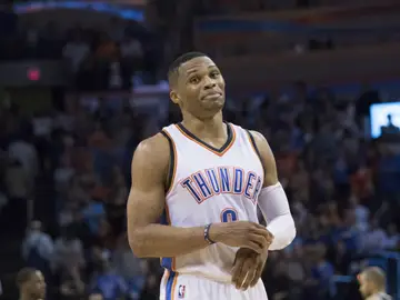 Russell Westbrook, durante el encuentro Russell Westbrook, durante el encuentro