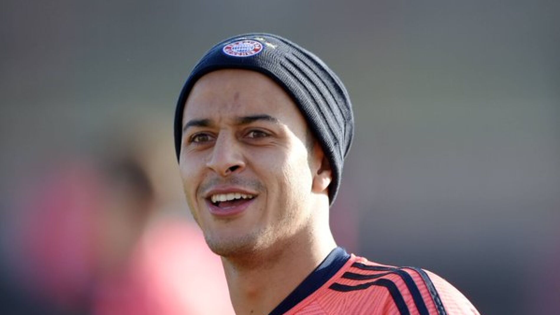 Thiago, durante el entrenamiento del Bayern de Munich