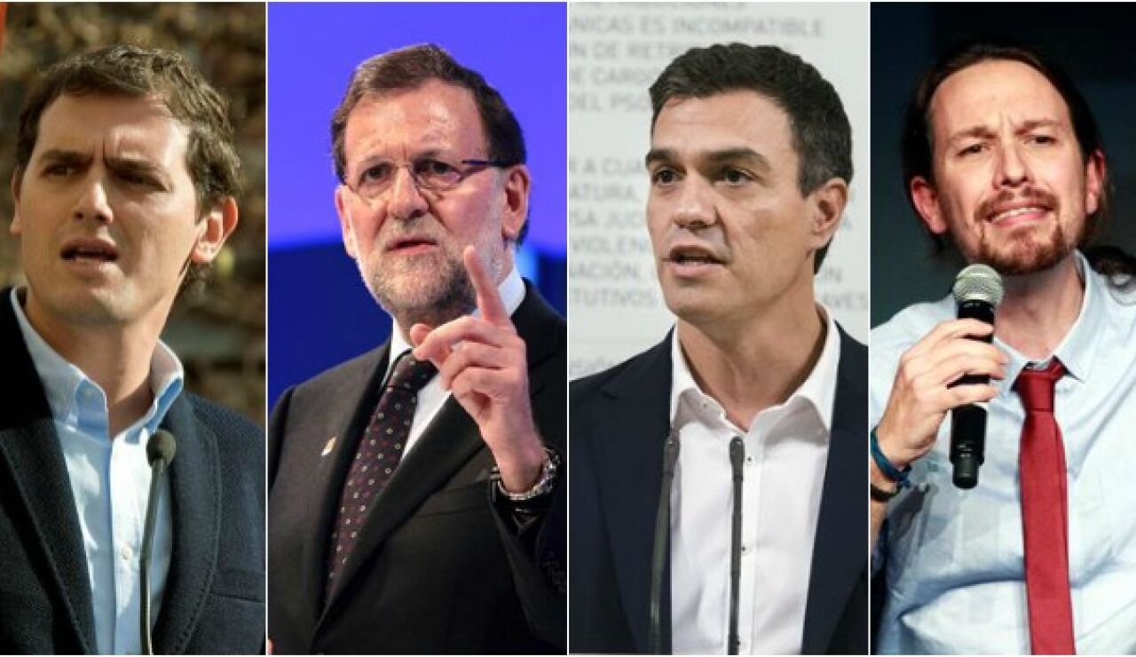 Rivera, Rajoy, S&aacute;nchez e Iglesias