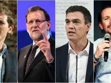 Rivera, Rajoy, Sánchez e Iglesias Rivera, Rajoy, Sánchez e Iglesias