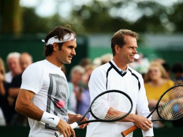 Roger Federer, junto a Stefan Edberg