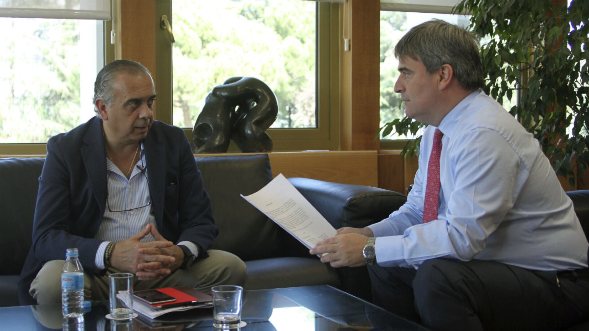 Jos&eacute; Luis S&aacute;ez, junto a Miguel Cardenal