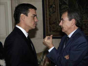 Pedro Sánchez y José Luis Rodríguez Zapatero