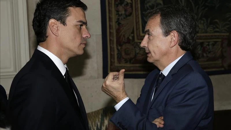 Pedro Sánchez y José Luis Rodríguez Zapatero Pedro Sánchez y José Luis Rodríguez Zapatero