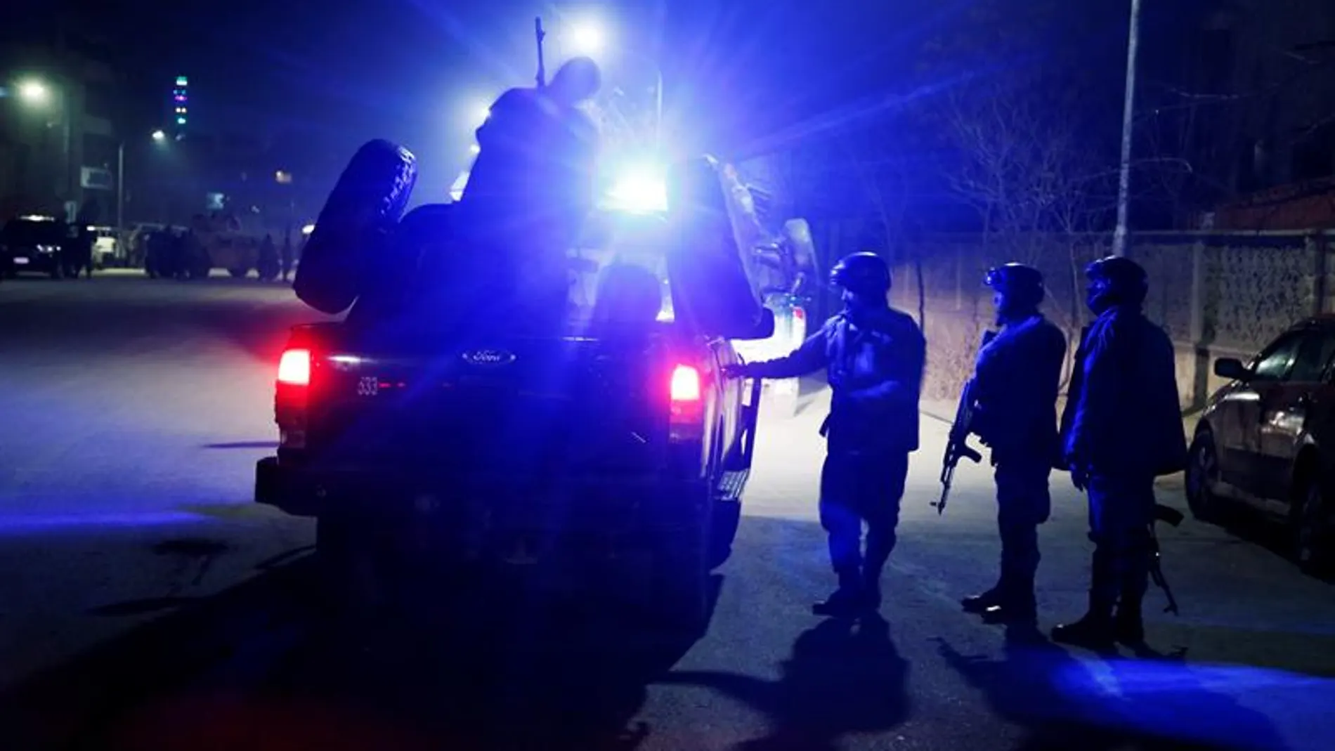 Miembros de las fuerzas de seguridad de Afganistán en Kabul Miembros de las fuerzas de seguridad de Afganistán en Kabul