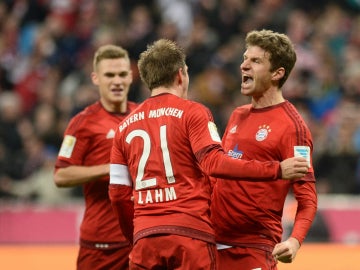 El Bayern de Múnich celebra un gol El Bayern de Múnich celebra un gol