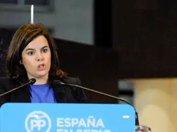 Soraya Sáenz de Santamaría, en un mitin Soraya Sáenz de Santamaría, en un mitin