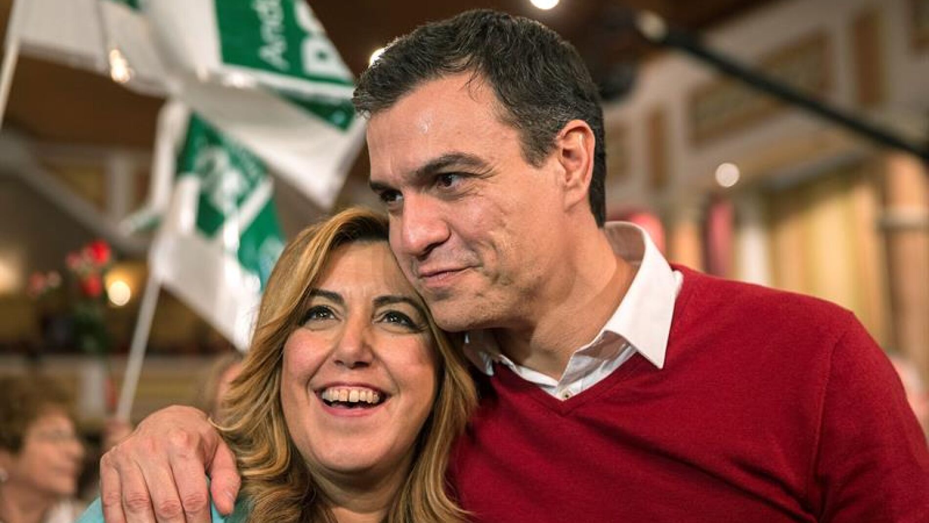 Pedro S&aacute;nchez, junto a la presidenta de la Junta de Andaluc&iacute;a, Susana D&iacute;az