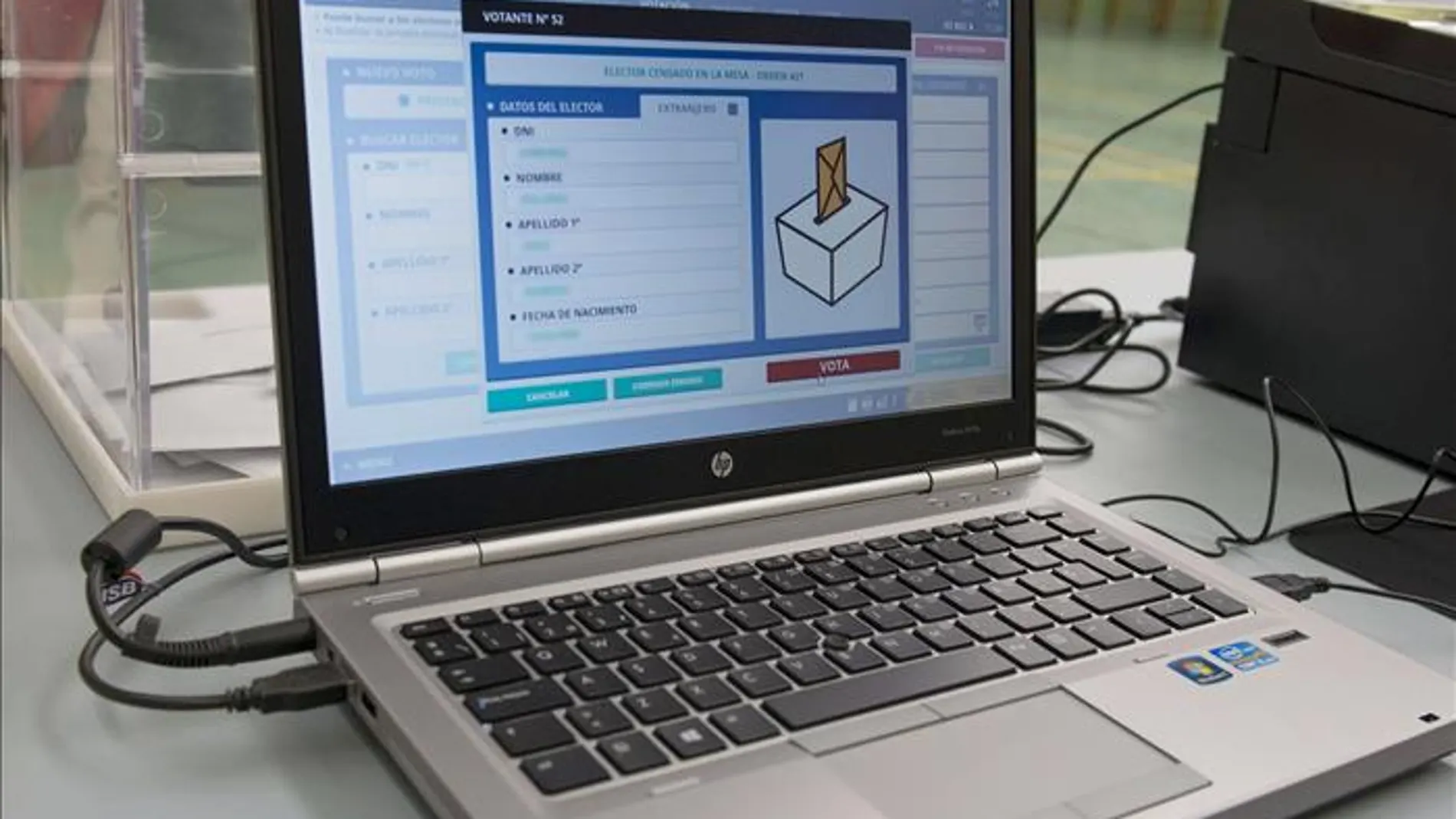 Una mesa electoral electrónica