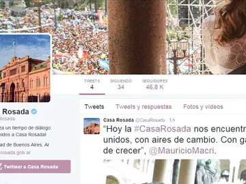 Twitter de la Casa de Gobierno argentino Twitter de la Casa de Gobierno argentino