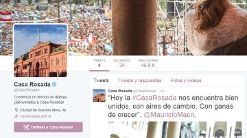 Twitter de la Casa de Gobierno argentino